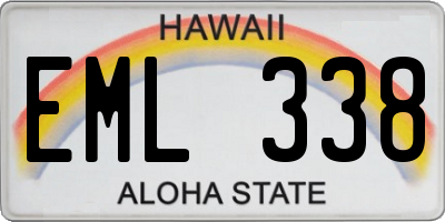 HI license plate EML338