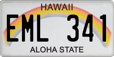 HI license plate EML341