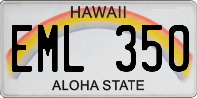 HI license plate EML350