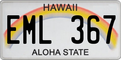 HI license plate EML367