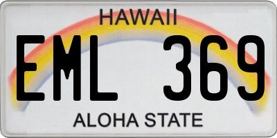 HI license plate EML369