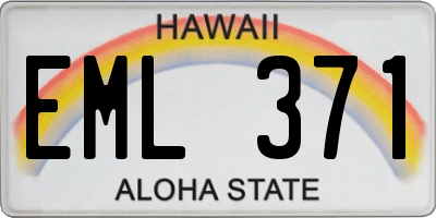 HI license plate EML371