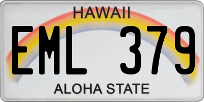HI license plate EML379