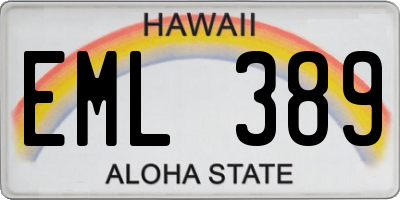 HI license plate EML389