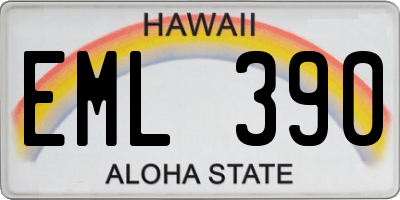 HI license plate EML390