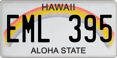 HI license plate EML395