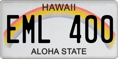 HI license plate EML400