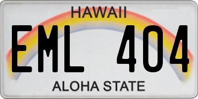 HI license plate EML404