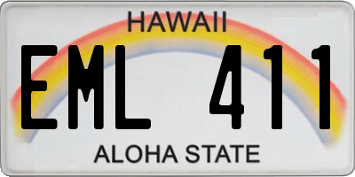 HI license plate EML411
