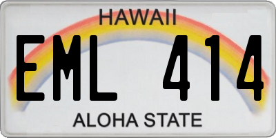 HI license plate EML414
