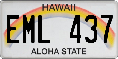 HI license plate EML437