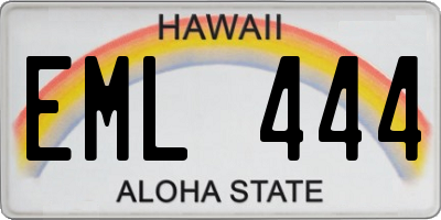 HI license plate EML444