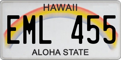 HI license plate EML455