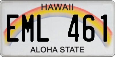 HI license plate EML461