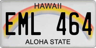 HI license plate EML464