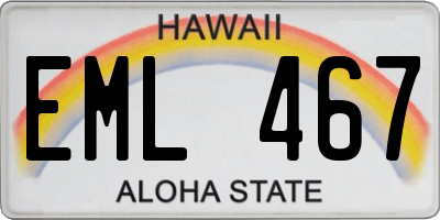 HI license plate EML467
