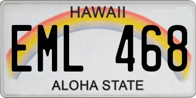 HI license plate EML468