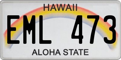 HI license plate EML473
