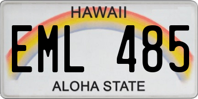 HI license plate EML485