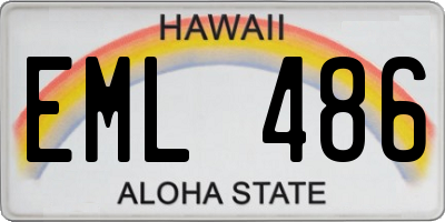 HI license plate EML486