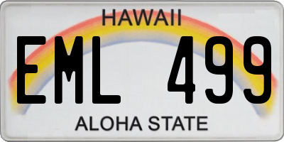 HI license plate EML499