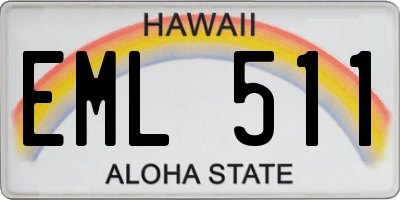 HI license plate EML511