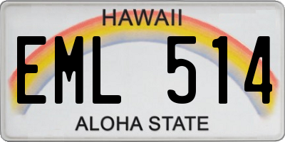HI license plate EML514