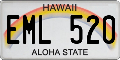 HI license plate EML520
