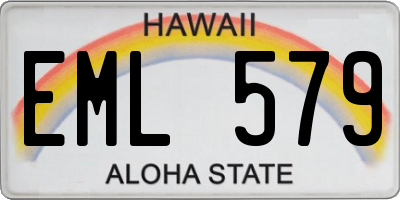 HI license plate EML579