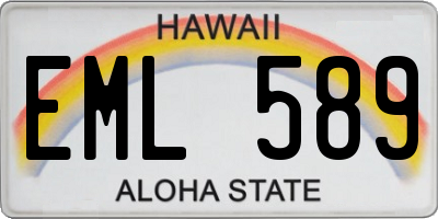 HI license plate EML589