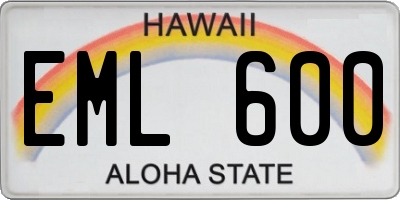 HI license plate EML600