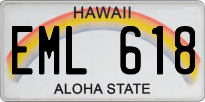 HI license plate EML618