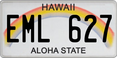 HI license plate EML627