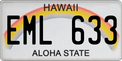 HI license plate EML633