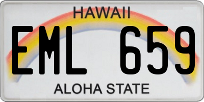HI license plate EML659