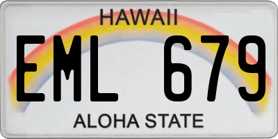 HI license plate EML679