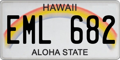 HI license plate EML682