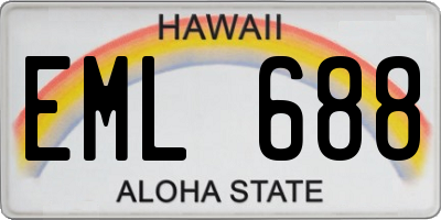 HI license plate EML688