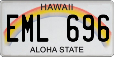 HI license plate EML696