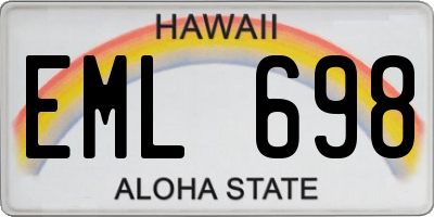 HI license plate EML698