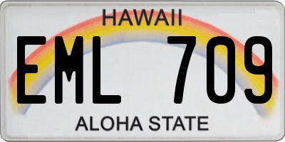 HI license plate EML709