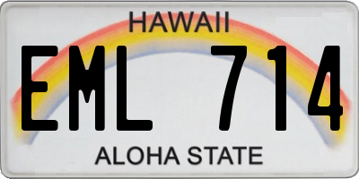 HI license plate EML714
