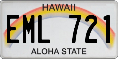 HI license plate EML721