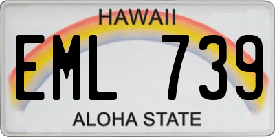 HI license plate EML739