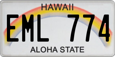 HI license plate EML774