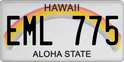 HI license plate EML775