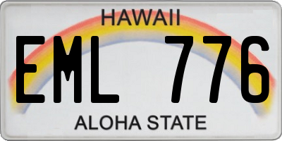 HI license plate EML776