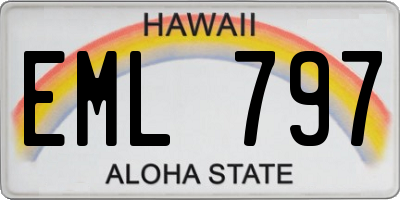 HI license plate EML797
