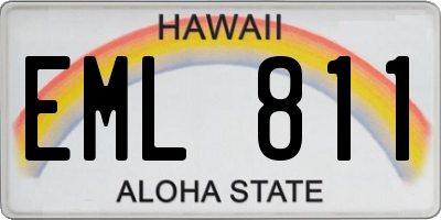 HI license plate EML811