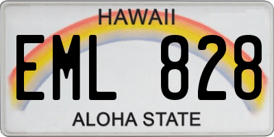 HI license plate EML828
